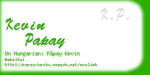 kevin papay business card