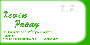 kevin papay business card